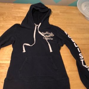 Thin hollister navy blue hoodie